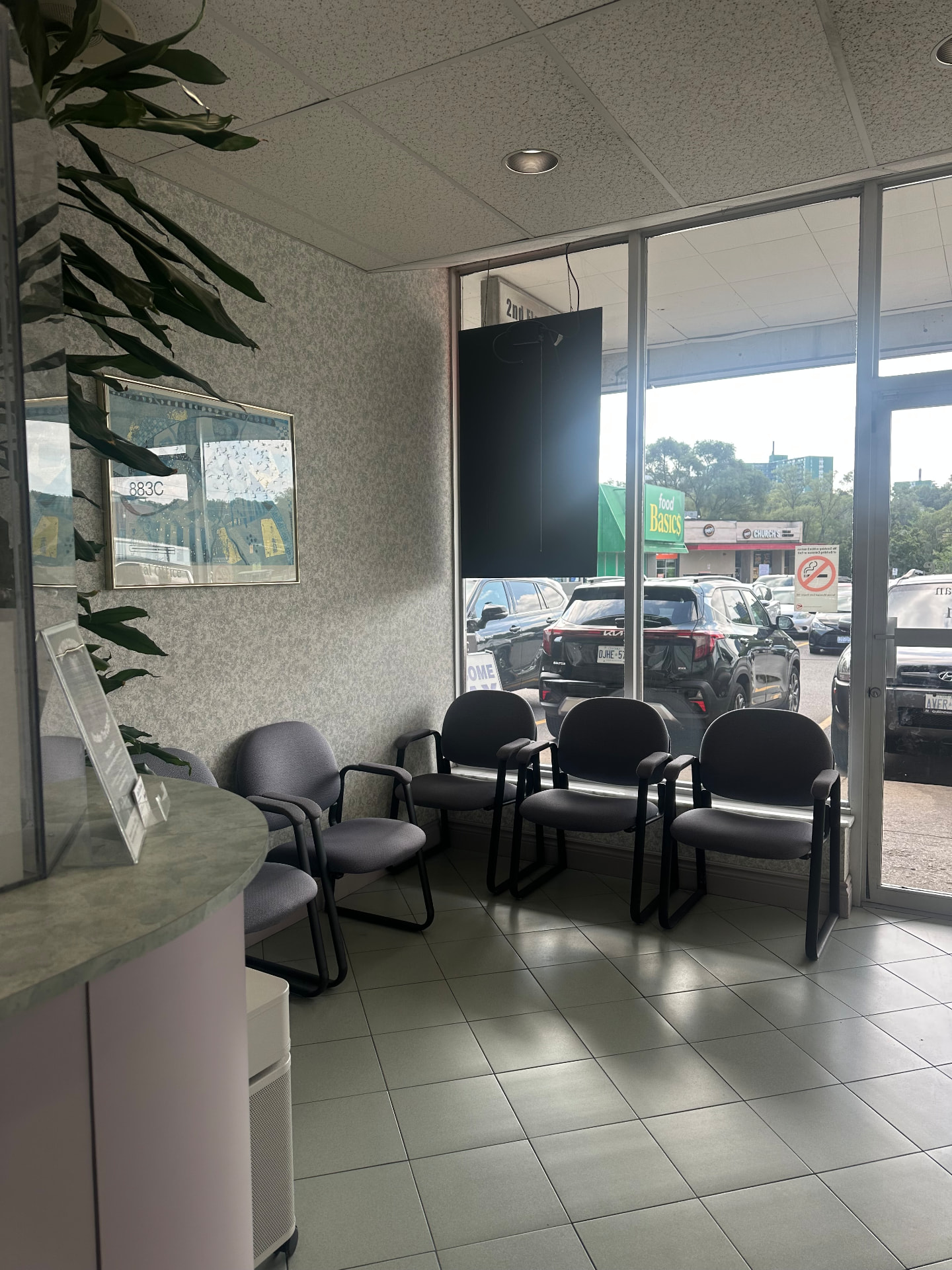 Waiting area inside Jane Park Dental on Jane Street in York, Toronto